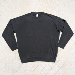 Alo Sweatshirt Womens M Gray Charcoal Soho Pullover Crew Soft Stretch Oversized